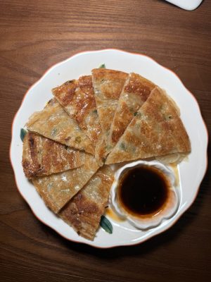 Food presentation close-up